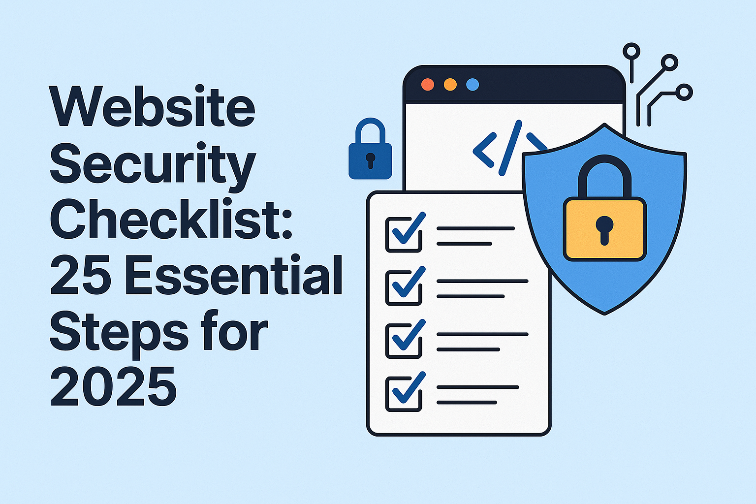 Website security checklist for 2025